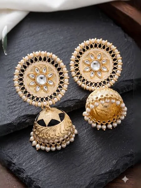 Oxidised Jhumkas